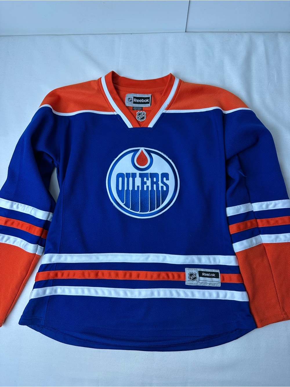 Cam Talbot (2016–2019) Edmonton Oilers #33 Jersey Youth M Reebok Reebok NHL